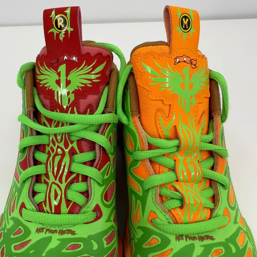Puma Lamelo Ball MB 04 Teenage Mutant Ninja Turtles Leonardo Michelangelo Sz 1C